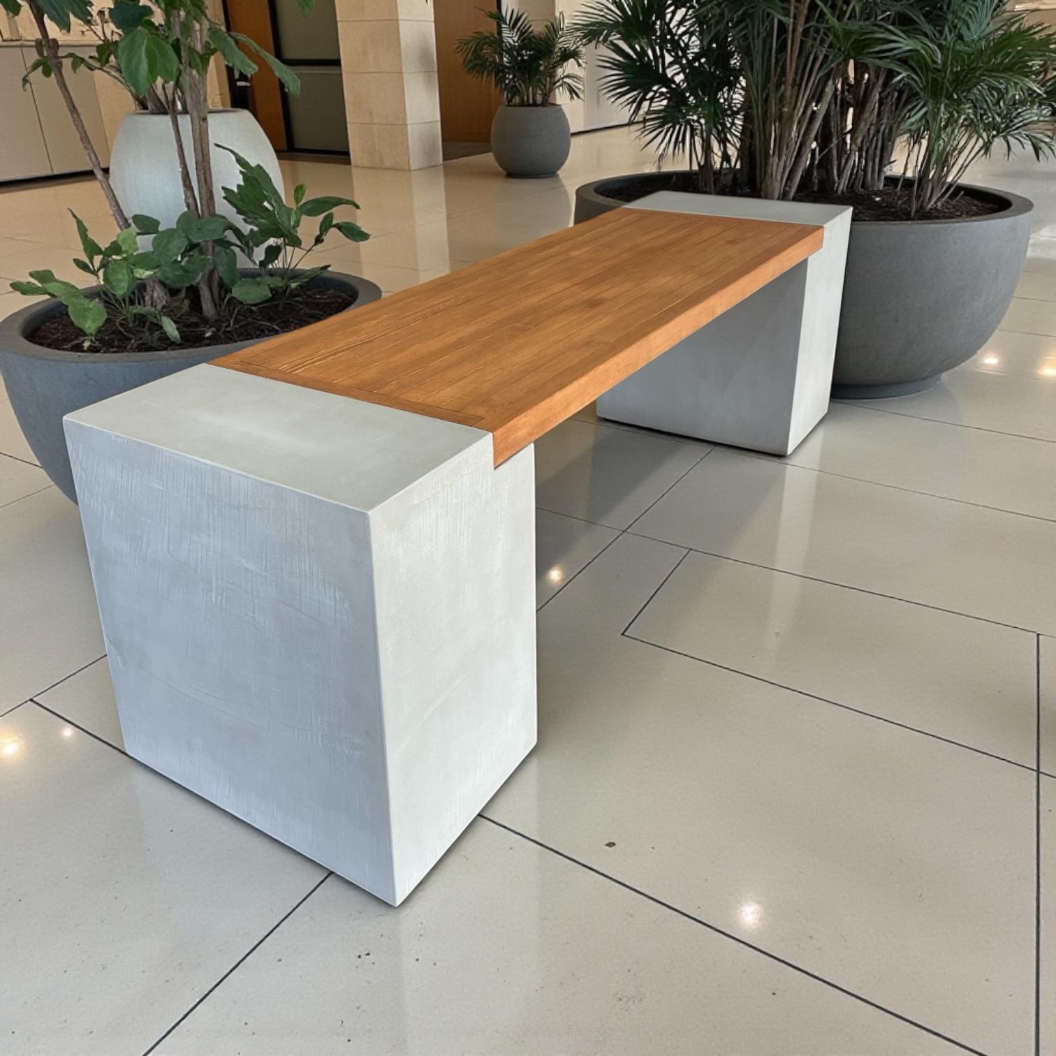 モルタル×木　ベンチV21枚目の画像