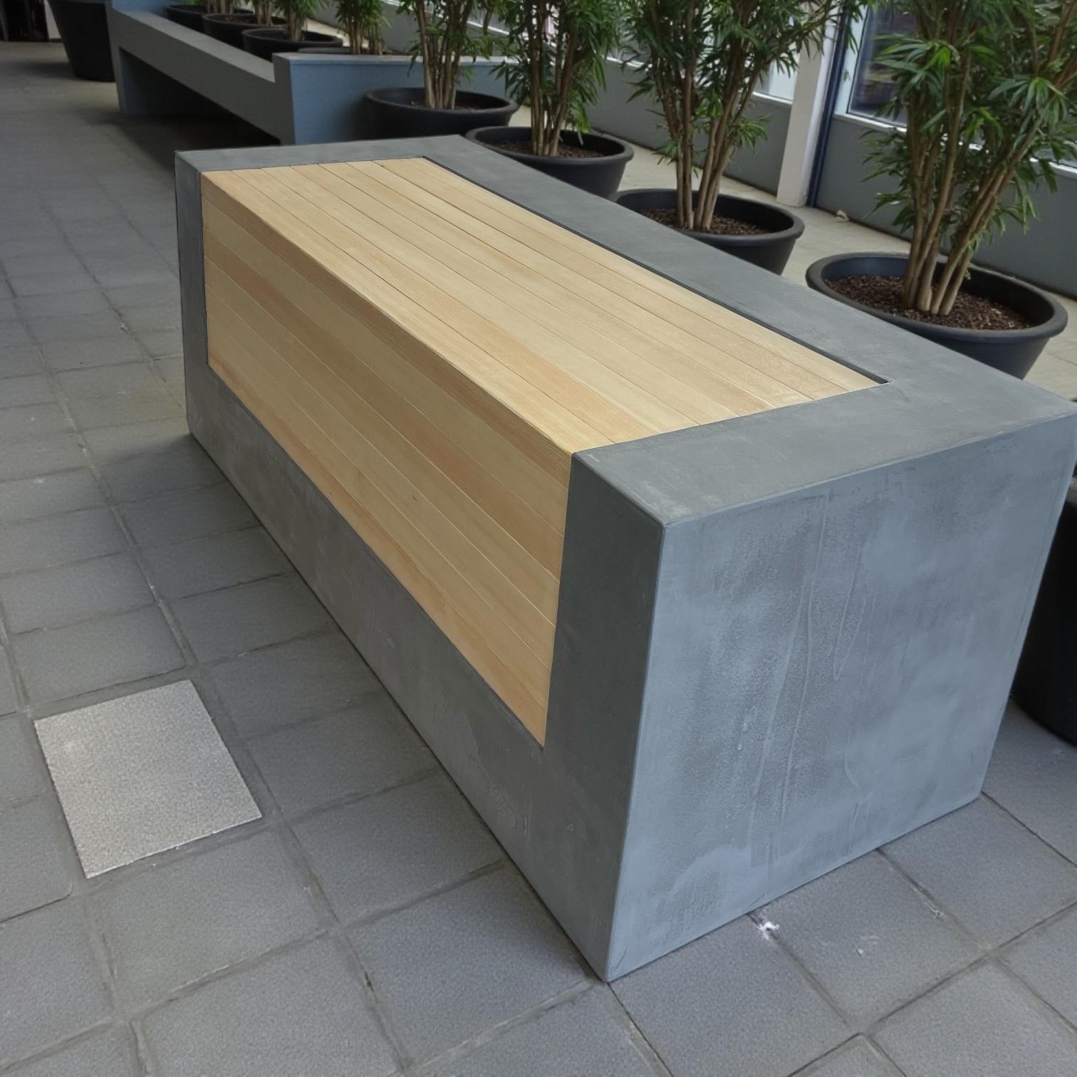 モルタル×木　ベンチ5 | 2枚目