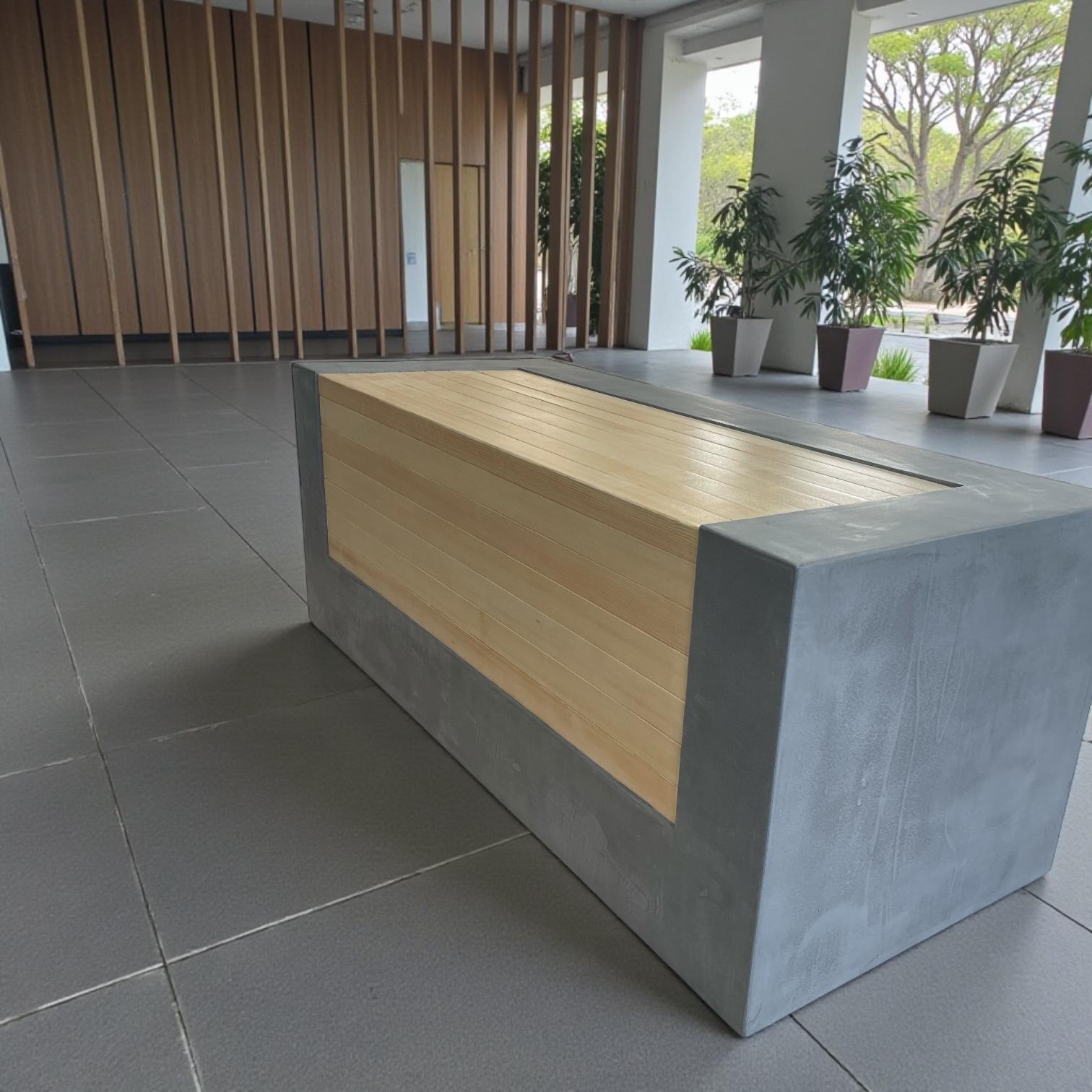 モルタル×木　ベンチ5 | 4枚目